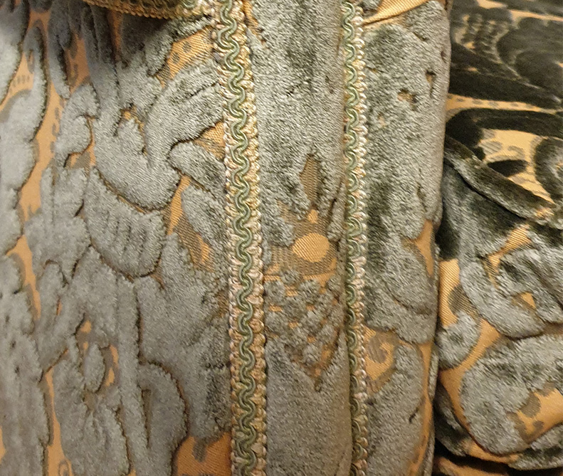 Tessuto verde | sartoria MastroTappezziereIn